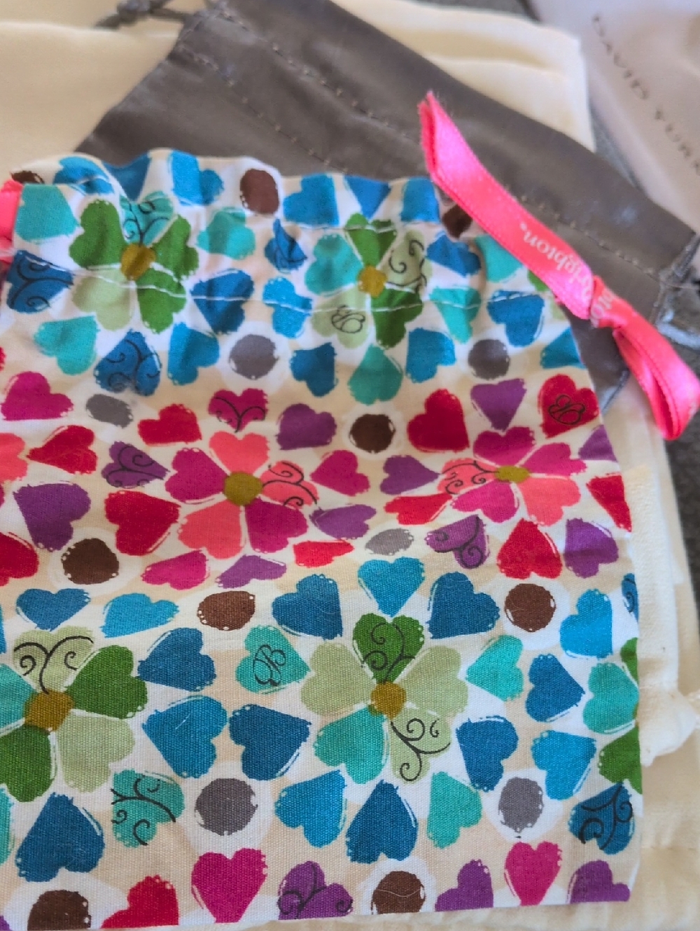 Brighton Vintage  Cloth Vintage Heart&Flower Patterned Jewlery Bag‎